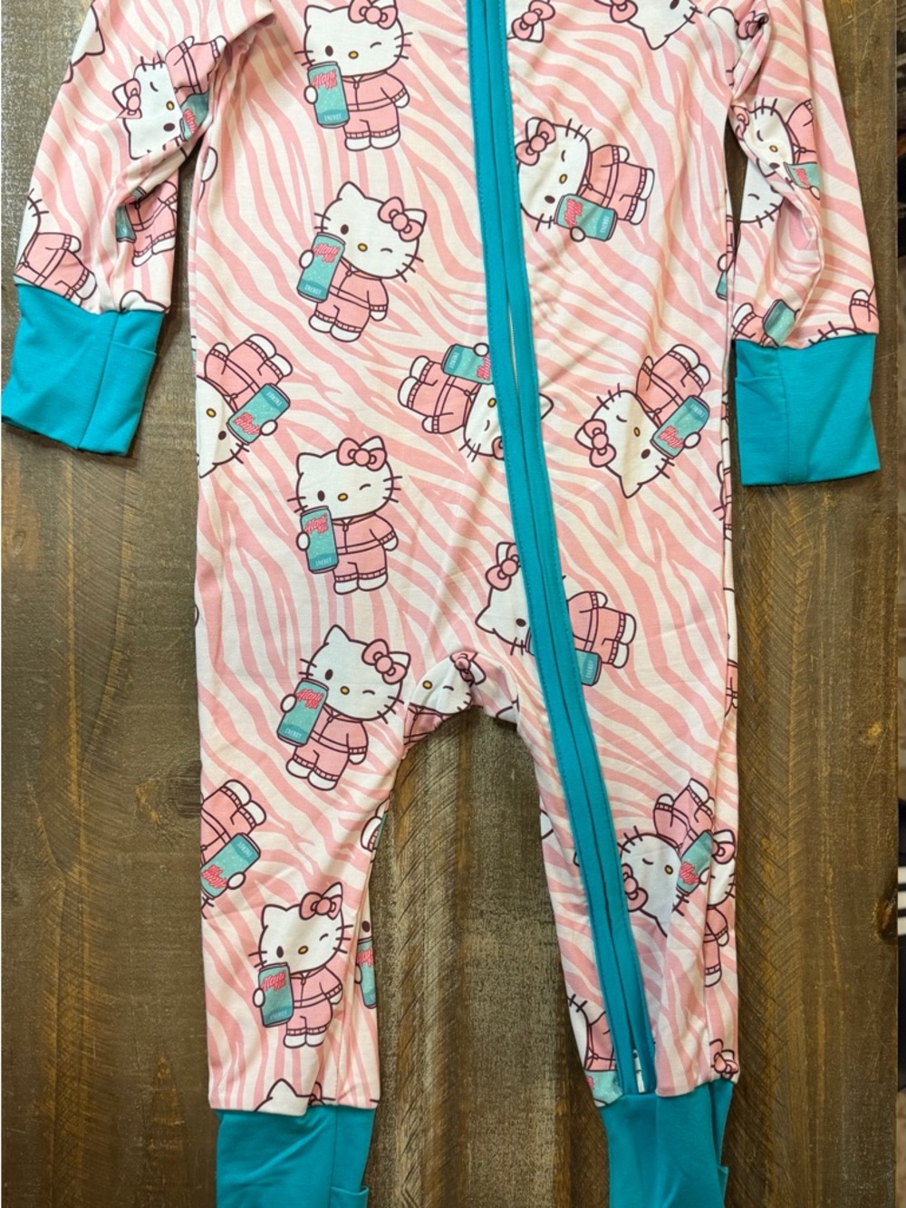 Hello Kitty Pink Zebra Bamboo Zippy